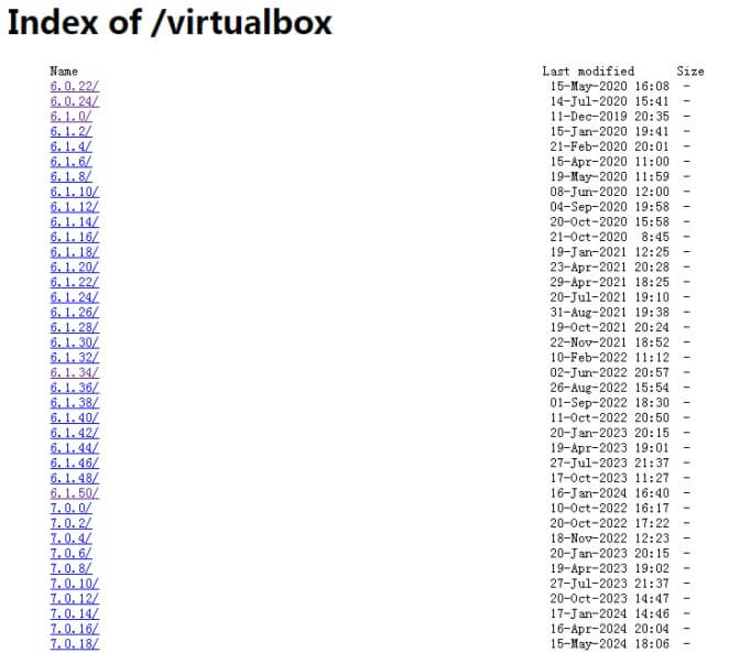 Virtual_Box_Historical_Version_Download_and_Installation_Package_Size